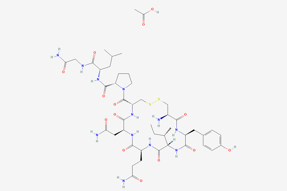 Oxytocin acetate 2D chemical structure