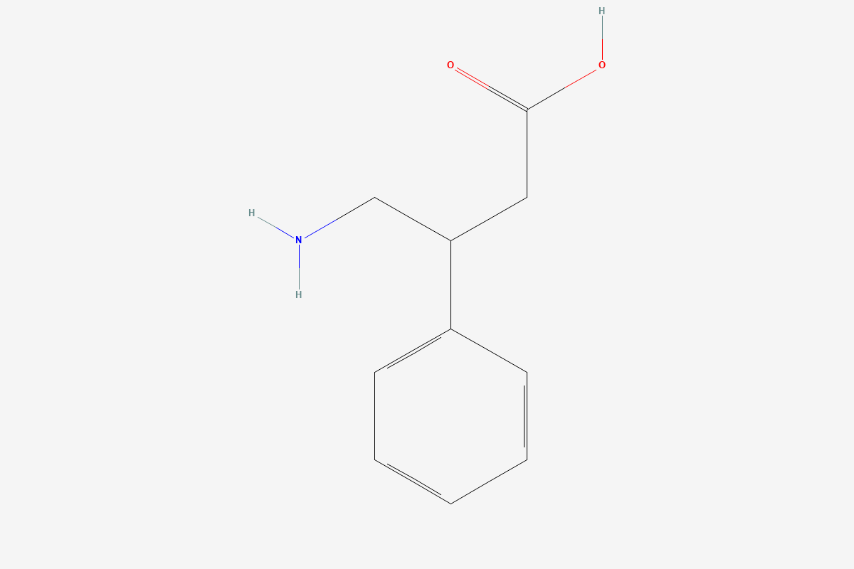 Phenibut 2D chemical structure